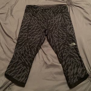 Grey and Black Patterned The North Face Leggings